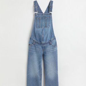 H&M MAMA Denim Overalls, Size L-Maternity Wear